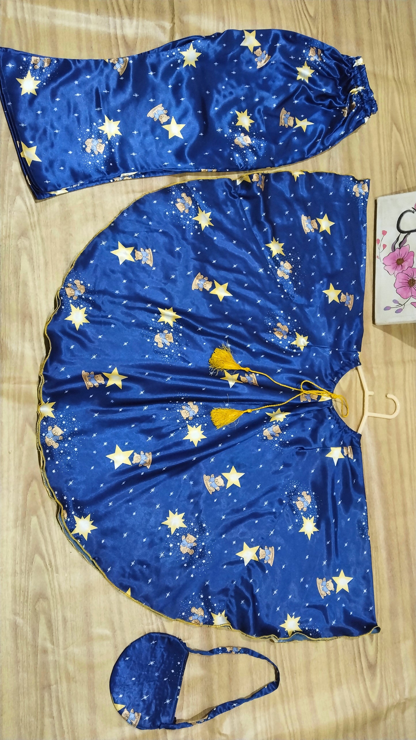 Kaftan Frock Silk with Trouser and Bag