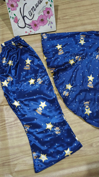 Kaftan Frock Silk with Trouser and Bag